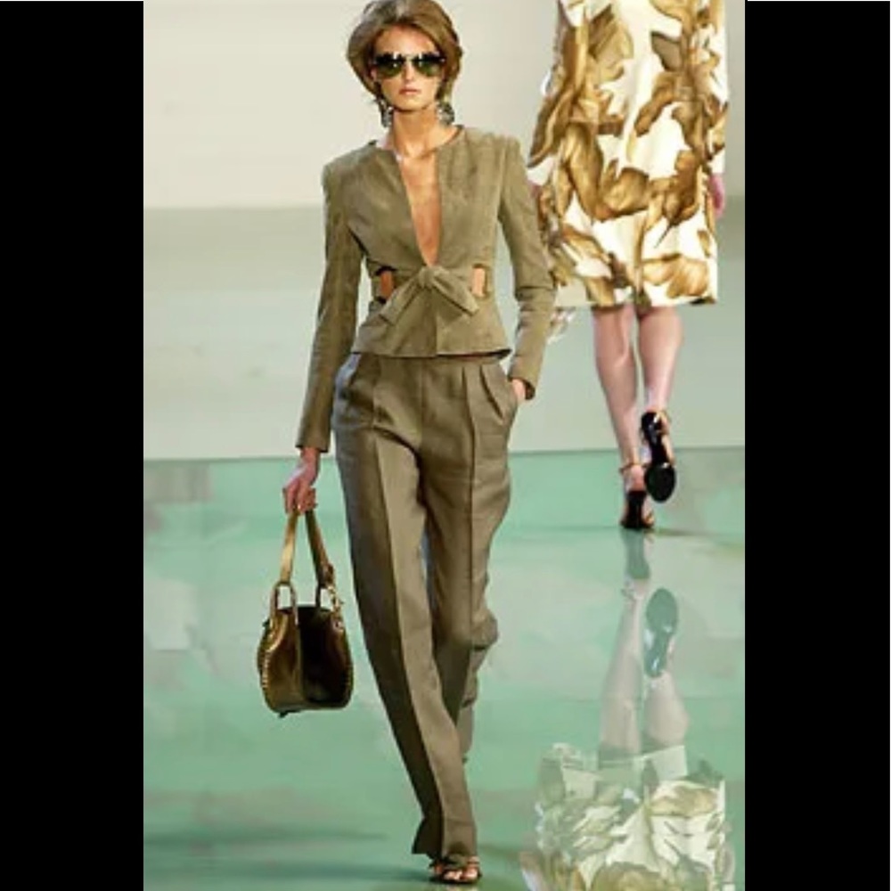 Vintage Valentino Silk and Cotton Cargo Pants with Back pockets - Runway - NWT’s